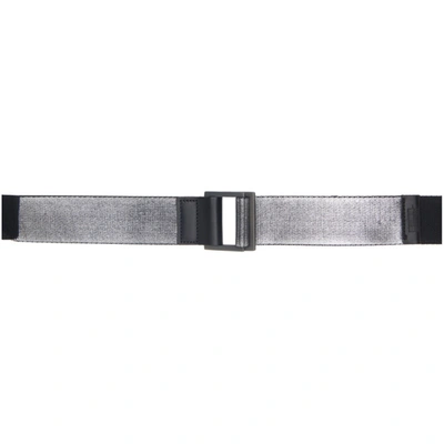 Shop 132 5. Issey Miyake Silver Standard Belt In 91 Blacksil
