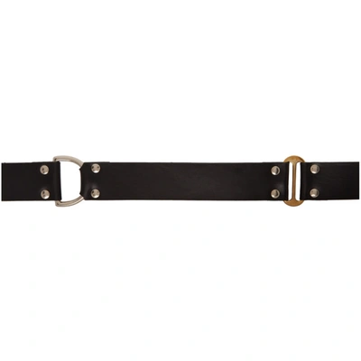 Black Thin Collage Belt
