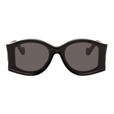 Shop Loewe Black Paula's Ibiza Large Sunglasses In 02a Black