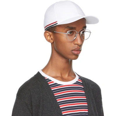 Shop Thom Browne White Piqué 6-panel Baseball Cap In 100 White