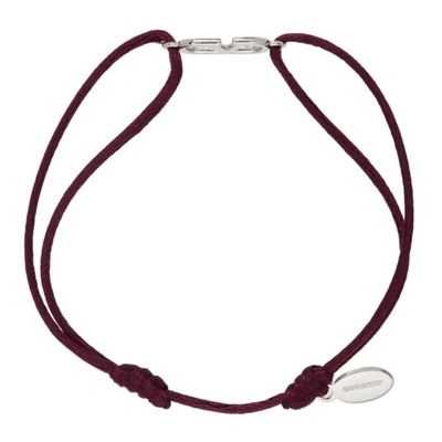 Shop Valentino Purple Cord Vlogo Bracelet In 71s Cayenne