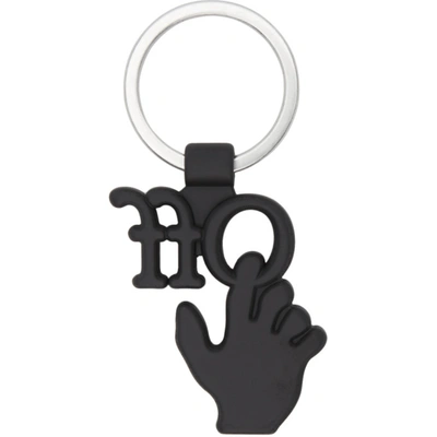 Shop Off-white Black Hand 'off' Keychain In Black No Color