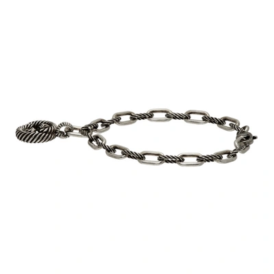 Shop Gucci Silver Interlocking G Bracelet In 0811 Silver