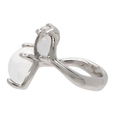 Shop Alan Crocetti Silver Dew Ring In Rhodium
