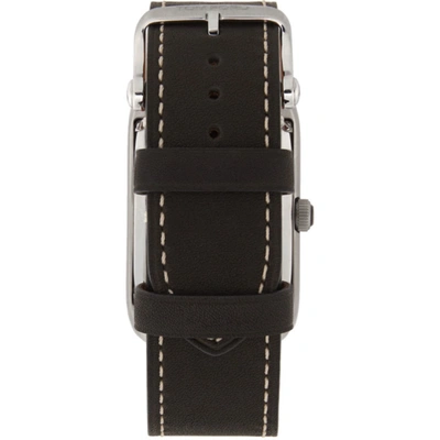 Shop Tom Ford Black & Silver Leather 001 Watch