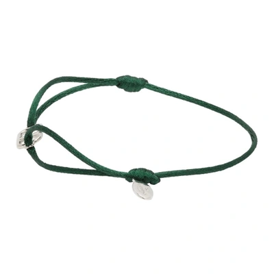 Shop Valentino Green Cord Vlogo Bracelet In Js8 English Green