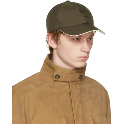 Shop Loro Piana Khaki Baseball Cap In B1gh Dark M