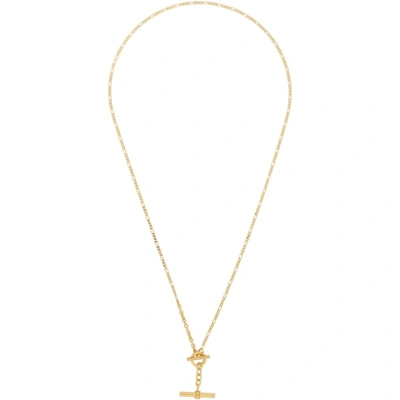 Shop Bottega Veneta Gold Chain Toggle Necklace In 8120 Yellow Gold