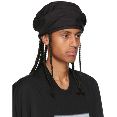 Shop Julius Black Drape Cap