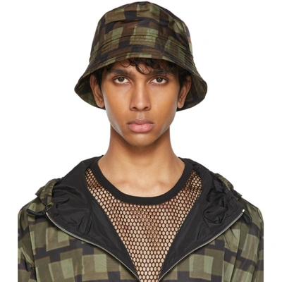 Shop Dries Van Noten Khaki Len Lye Edition Graphic Nylon Bucket Hat In 975 Dessin A