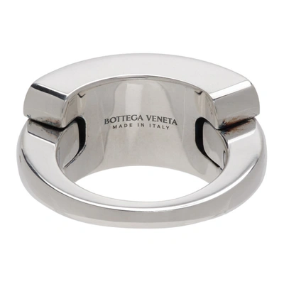 Shop Bottega Veneta Silver Antique Ring In 8117 Silver
