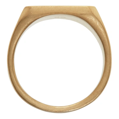Shop Vetements Gold Logo Monogram Ring