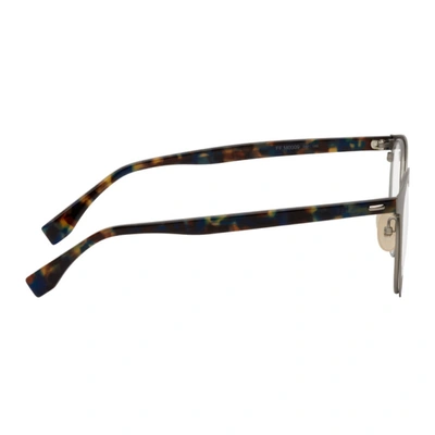 Shop Fendi Silver & Tortoiseshell Modified Oval 'forever ' Glasses In 0r81 Mtt Ruthe