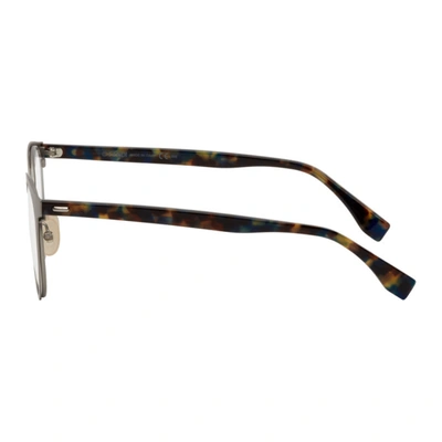 Shop Fendi Silver & Tortoiseshell Modified Oval 'forever ' Glasses In 0r81 Mtt Ruthe