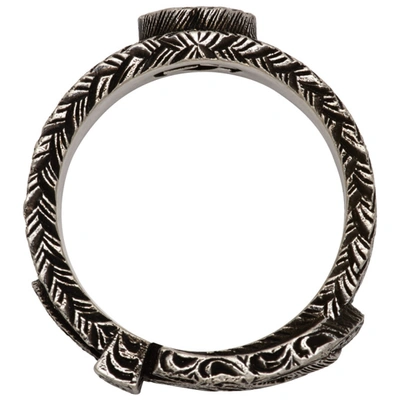 Shop Gucci Silver Interlocking G Garden Ring In Sivler