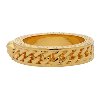 Shop Versace Gold Chain Band Ring In D00h Gold