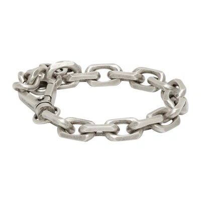 Shop Dolce & Gabbana Silver Chain Bracelet In G7533 Argento Antica