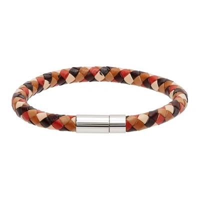 Paul Smith Multicolor Woven Leather Bracelet In Multicolour | ModeSens
