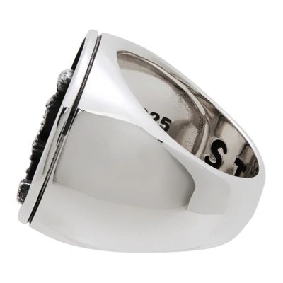 Stolen Girlfriends Club Silver & Black Skeleton Ring In Silver