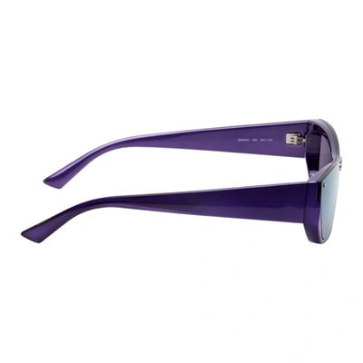 Shop Balenciaga Purple Shiny Bb0080s Sunglasses In 005 Purple