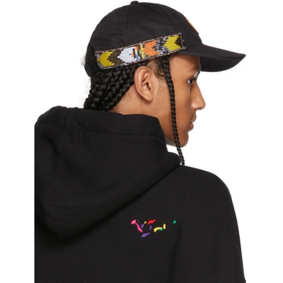 Shop Palm Angels Black & Multicolor Missoni Edition Knit Tape Cap In Black Multi