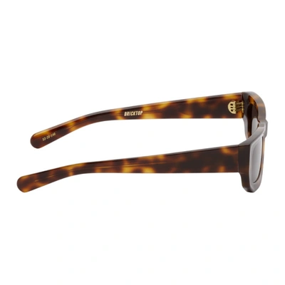 Shop Flatlist Eyewear Tortoiseshell Bricktop Sunglasses In Tortoise /