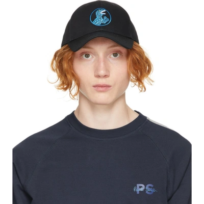 Shop Ps By Paul Smith Black Dino Cap In 79 Black