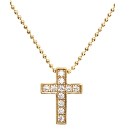 Shop Dsquared2 Gold Cross Necklace In F149 Oro+cr