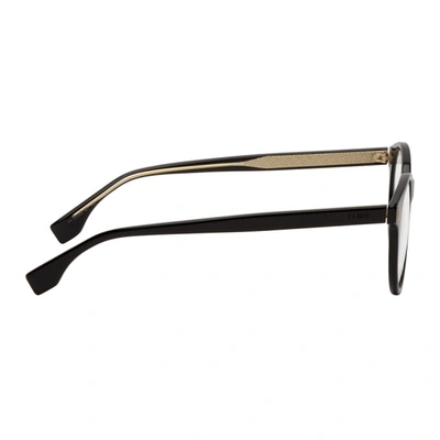 Shop Fendi Black Modified Oval 'forever ' Glasses In 0807 Black