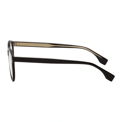 Shop Fendi Black Modified Oval 'forever ' Glasses In 0807 Black