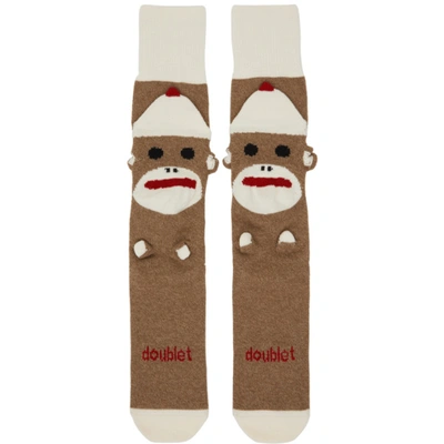 Shop Doublet Brown Knit Sockmonkey Socks