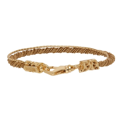 Shop Emanuele Bicocchi Ssense Exclusive Gold Rope Bracelet