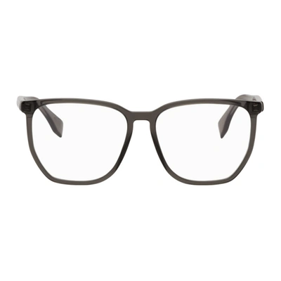 Shop Fendi Grey Geometric 'forever ' Glasses In 0kb7 Grey