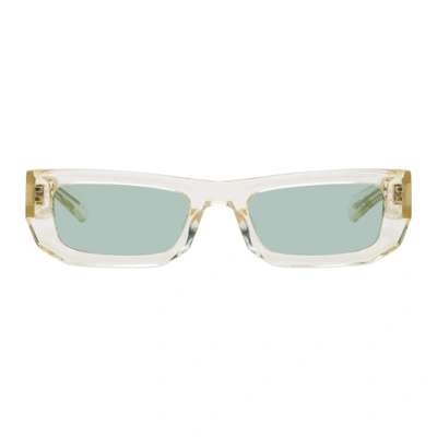 Shop Flatlist Eyewear Yellow Bricktop Sunglasses In Crystal Yel