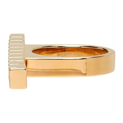 Shop Versace Gold Greca Bar Ring