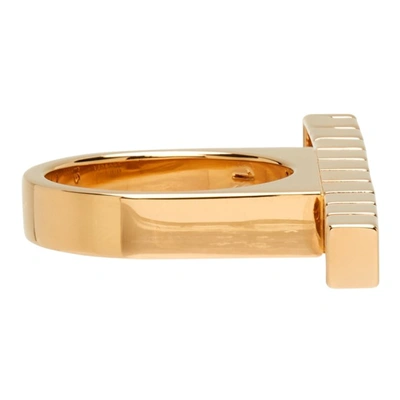 Shop Versace Gold Greca Bar Ring