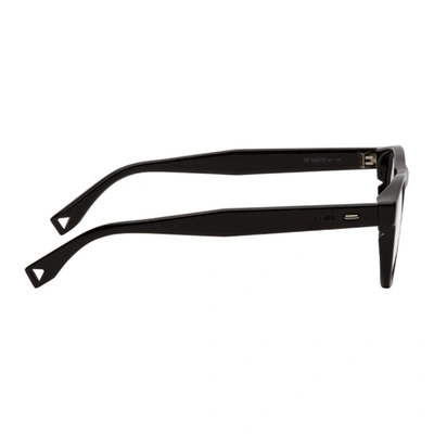 Shop Fendi Black Round Thick Glasses In 0807 Black