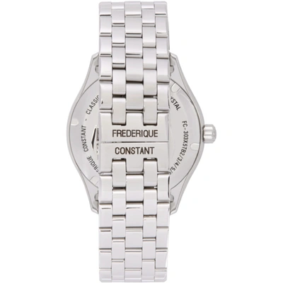 Shop Frederique Constant Silver & Black Classics Index Automatic Watch