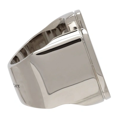 Shop Givenchy Silver G Link Ring In 040-silvery