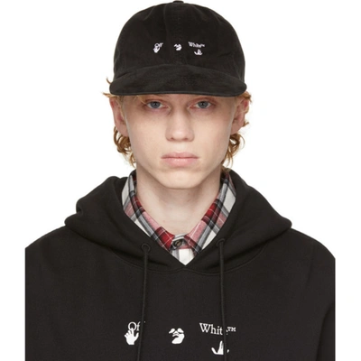 Shop Off-white Black & White Logo Baseball Cap In Black White