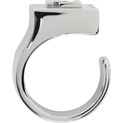 Shop Fendi Silver 'forever ' Ring In F0ae5 Palla