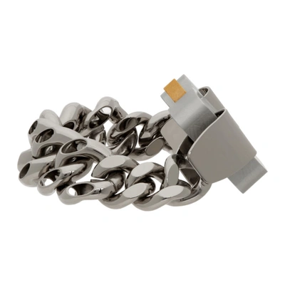 Shop Alyx Silver Hero 4x Chain Bracelet In Gry0002 Silver