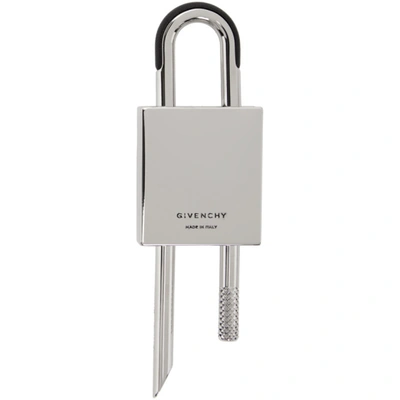 Givenchy Silver Small 4g Padlock Keychain | ModeSens