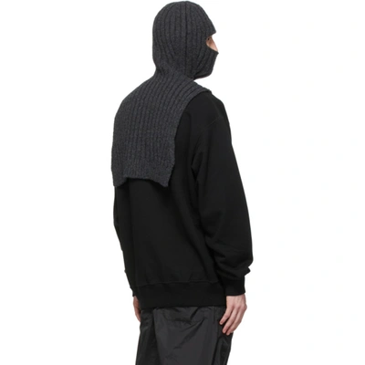 Shop Ambush Grey Wool & Cashmere Balaclava In Black