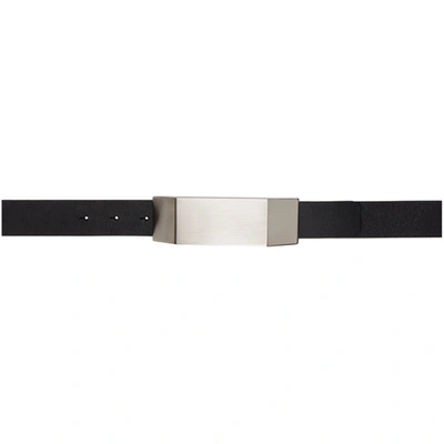 Black Beveled Buckle Belt In 09 Black