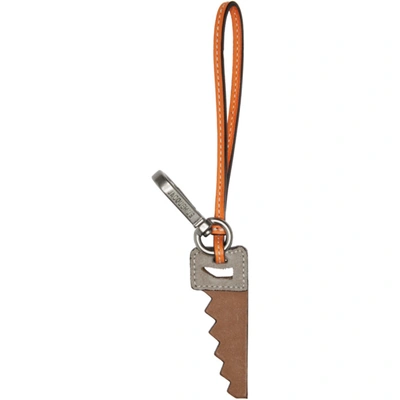 Shop Jacquemus Orange & Grey 'le Porte Clés Scie' Keychain