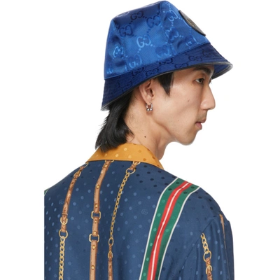 Shop Gucci Blue Off The Grid Hat In 4360 Royal/