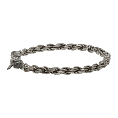 Shop Emanuele Bicocchi Ssense Exclusive Silver Rope Chain Bracelet