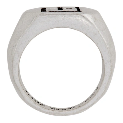 Shop Ksubi Silver Dripps 1999 Signet Ring
