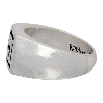 Shop Ksubi Silver Dripps 1999 Signet Ring